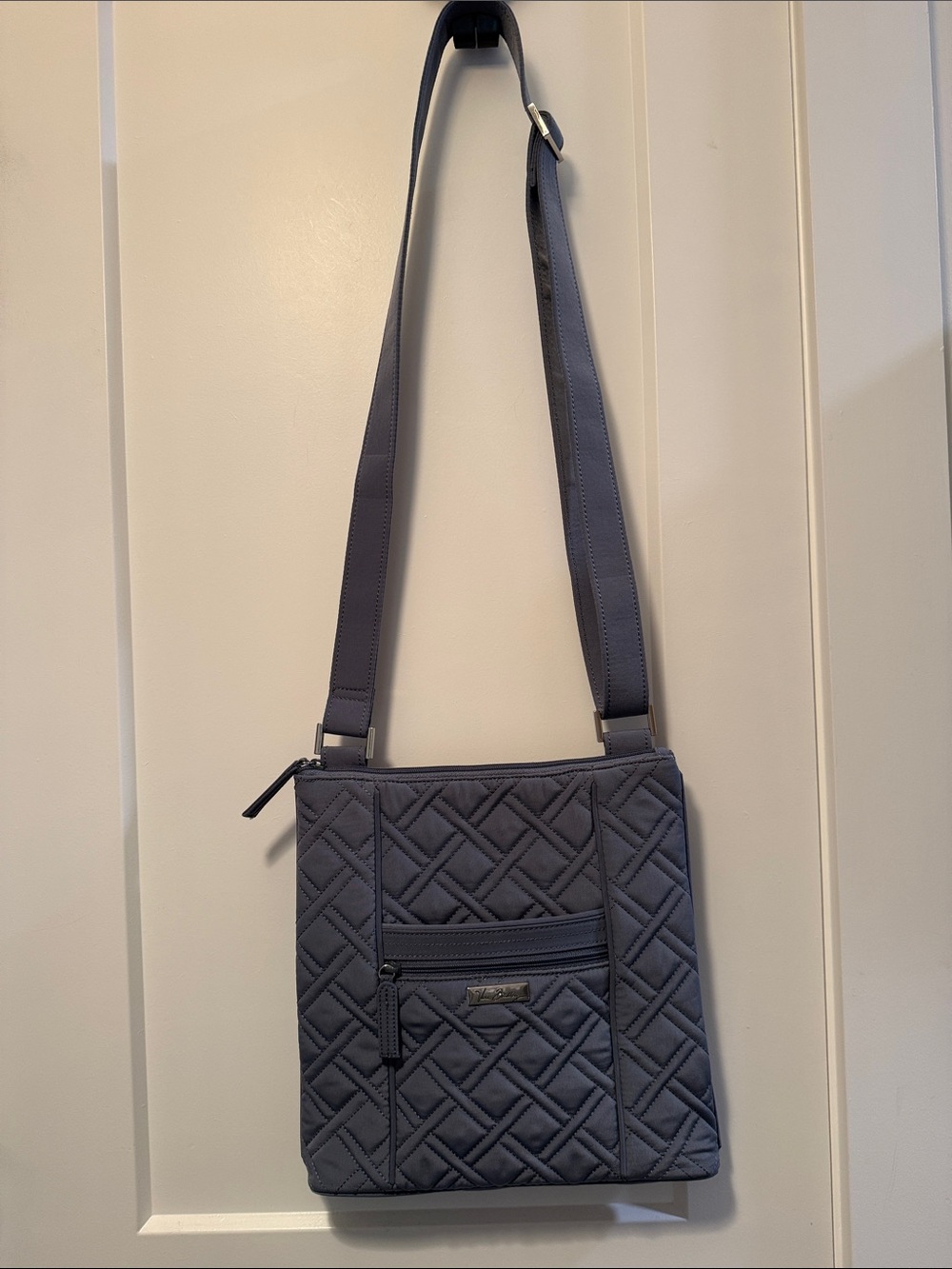 Vera Bradley Performance Twill Hipster Crossbody in a dark gray quilted